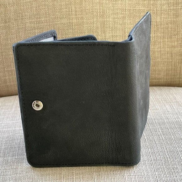 Men Wallet Black Genuine Leather Bifold Card Holder Handmade Purse Money Clip - Picture 8 of 12